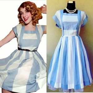 Vintage striped day dress